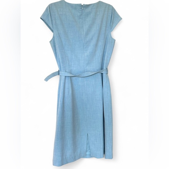 Calvin Klein Light Blue Cowl Neck Sheath Dress - Picture 2 of 7